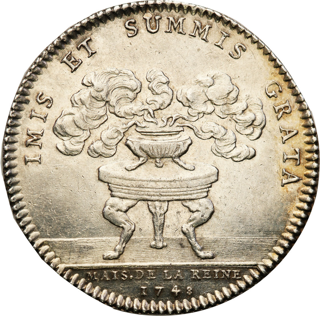 Polska, Francja. Maria Leszczyńska, królowa Francji. Medal 1748, srebro